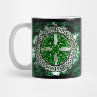 Green Celtic Shield Knot on Marble Mug